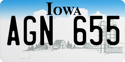 IA license plate AGN655