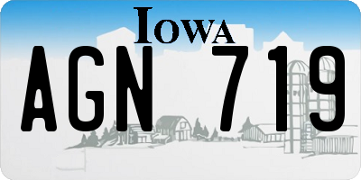 IA license plate AGN719