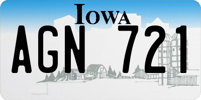 IA license plate AGN721