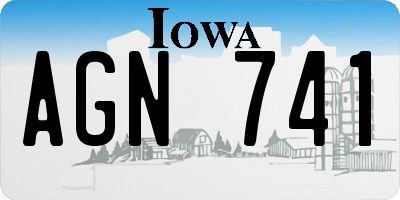 IA license plate AGN741