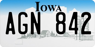 IA license plate AGN842