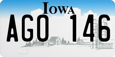 IA license plate AGO146