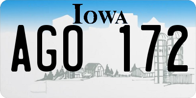 IA license plate AGO172