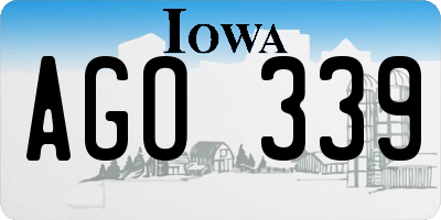 IA license plate AGO339