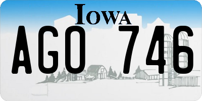 IA license plate AGO746