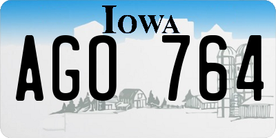 IA license plate AGO764