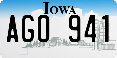 IA license plate AGO941