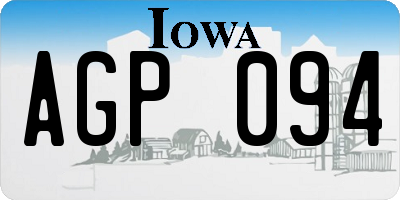 IA license plate AGP094