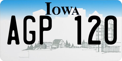 IA license plate AGP120