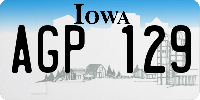 IA license plate AGP129
