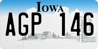 IA license plate AGP146