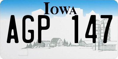 IA license plate AGP147