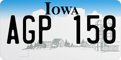 IA license plate AGP158