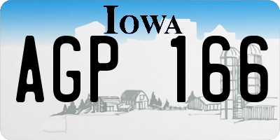 IA license plate AGP166