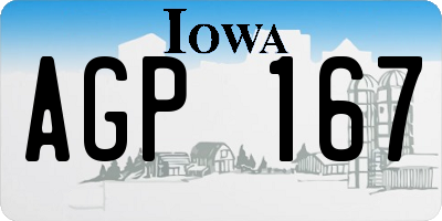 IA license plate AGP167