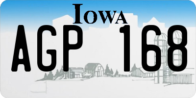 IA license plate AGP168