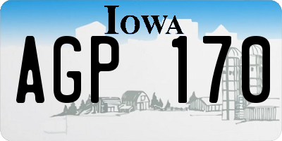 IA license plate AGP170