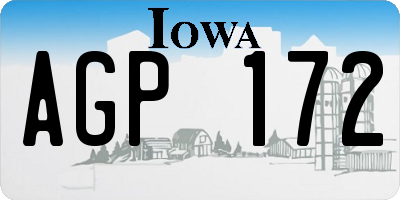 IA license plate AGP172