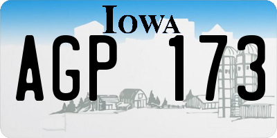 IA license plate AGP173
