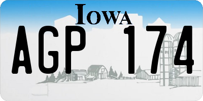 IA license plate AGP174