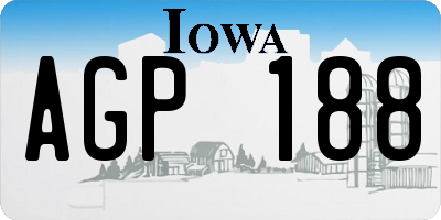 IA license plate AGP188