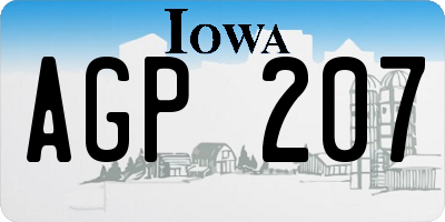 IA license plate AGP207
