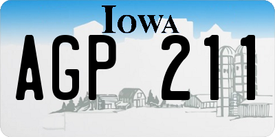 IA license plate AGP211