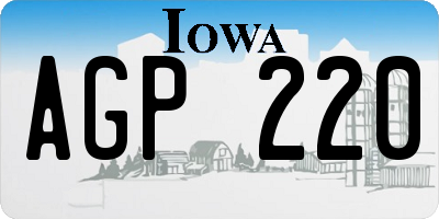 IA license plate AGP220