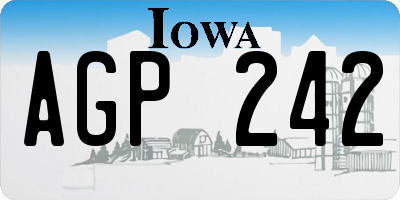 IA license plate AGP242