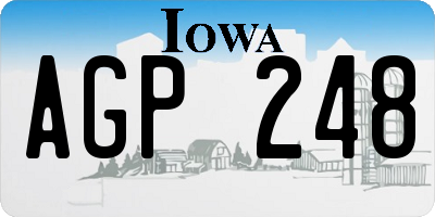 IA license plate AGP248