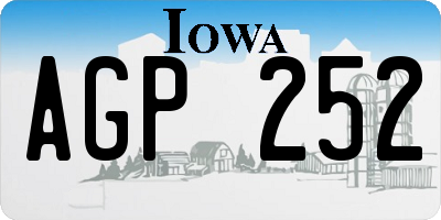 IA license plate AGP252