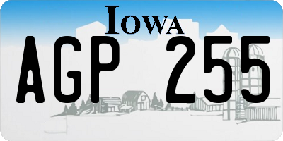 IA license plate AGP255