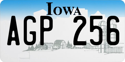 IA license plate AGP256