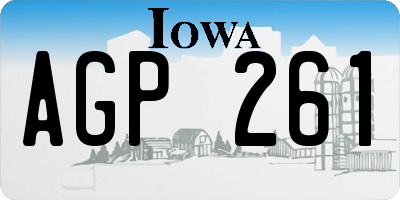 IA license plate AGP261