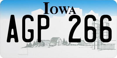 IA license plate AGP266