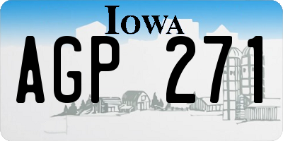 IA license plate AGP271