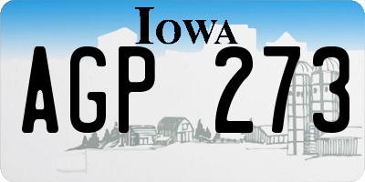 IA license plate AGP273