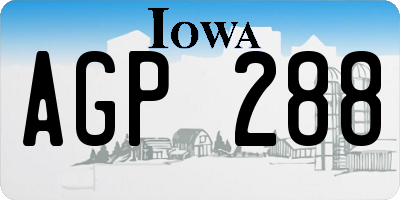 IA license plate AGP288
