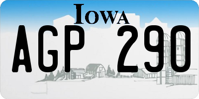 IA license plate AGP290