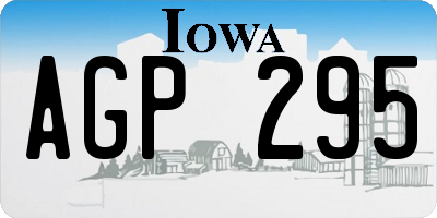 IA license plate AGP295