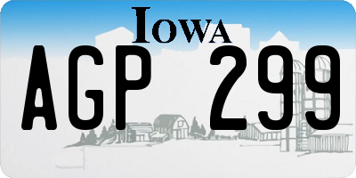 IA license plate AGP299
