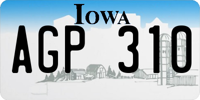 IA license plate AGP310