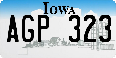 IA license plate AGP323