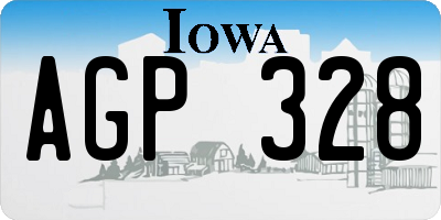 IA license plate AGP328