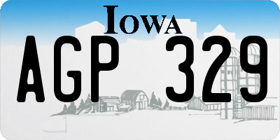 IA license plate AGP329