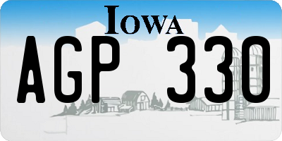 IA license plate AGP330