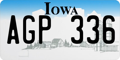 IA license plate AGP336