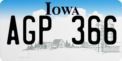 IA license plate AGP366