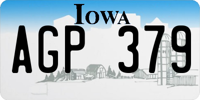 IA license plate AGP379