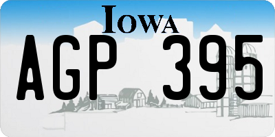 IA license plate AGP395